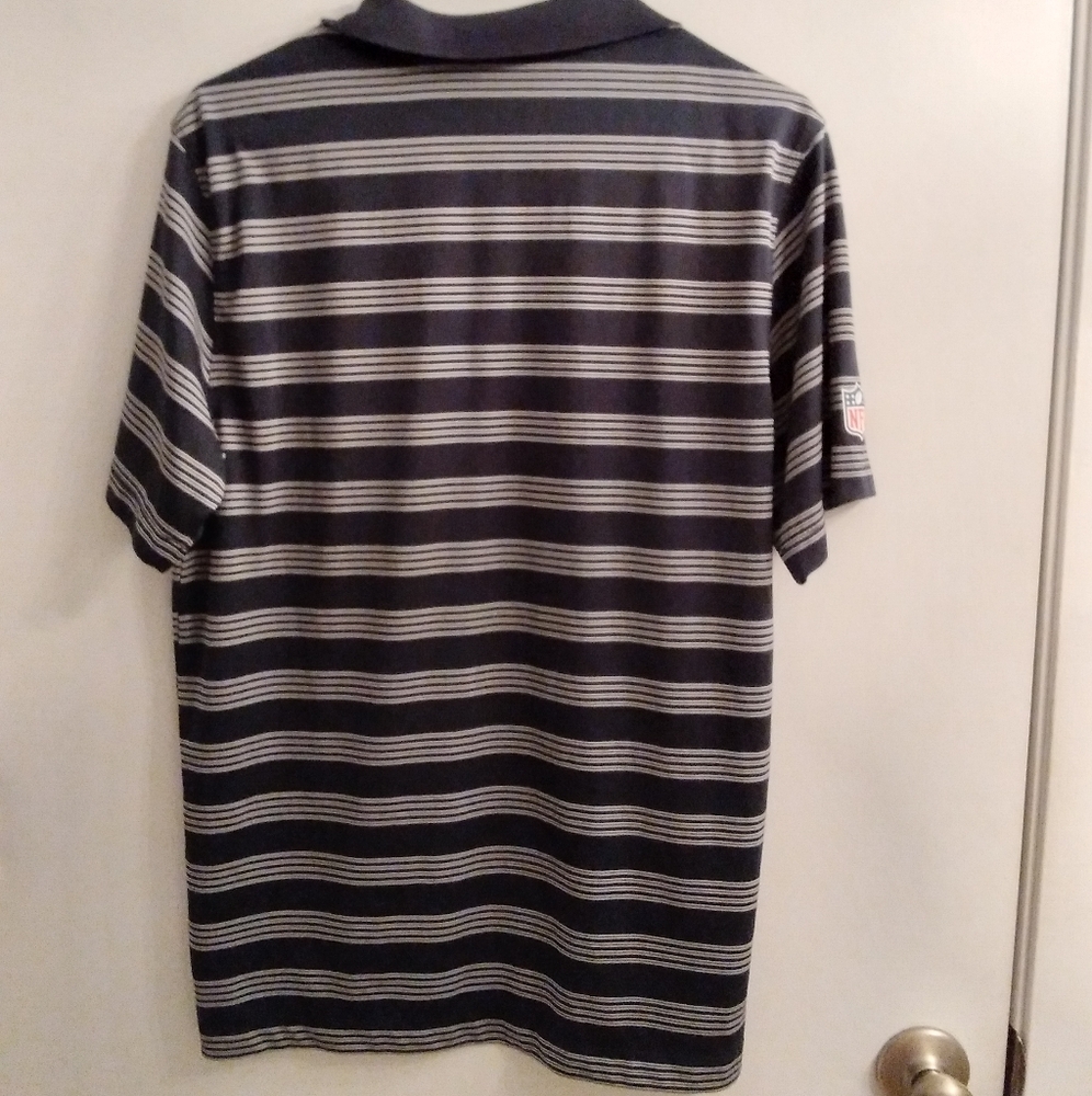 DEnver Broncos Nike DRI fit onfield apparel Polo shirt EUc Small Navy w/… - Picture 2 of 13